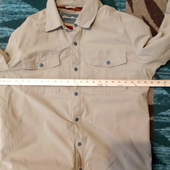 Eddie Bauer Mens Voyager Fleece Aztec Lining Shirt Jacket Size Xl - Picture 7 of 9
